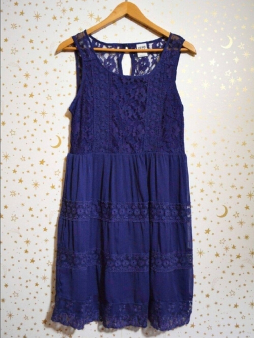 Vero Moda Purple Lace Sleeveless Dress Size Small